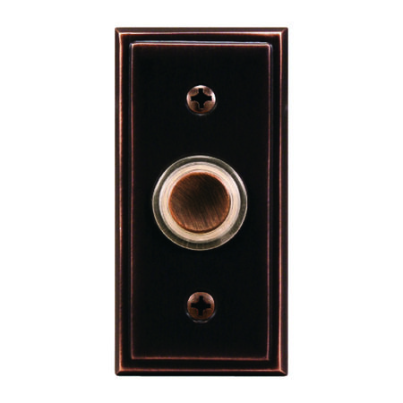 Heath Zenith Oil Rubbed Bronze Metal Wired Pushbutton Doorbell