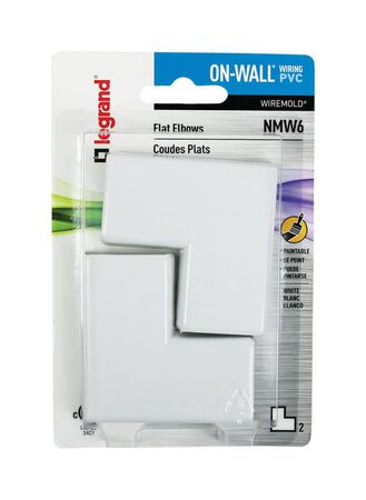 Legrand On-Wall Flat Elbow 2 pk