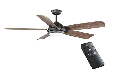 Camrose 60" White Color Changing Integrated LED Bronze Indoor Ceiling Fan with Light Kit and Remote Control
