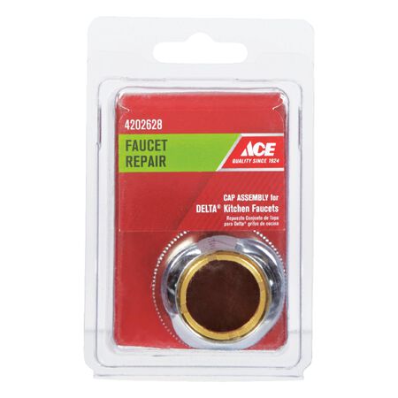 Ace Cap Delta 1 in. H X 1-3/4 in. D 7/8 in. White Brass