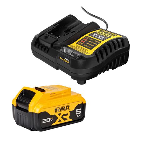 DeWalt 20V MAX DCB205C 5 Ah Lithium-Ion Battery and Charger Starter Kit 2 pc