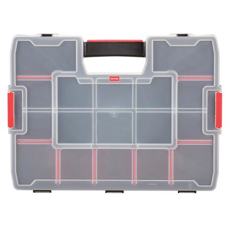 Craftsman 13 in. W X 3.5 in. H X 17.5 in. D Storage Organizer Plastic 15 compartments Black/Red