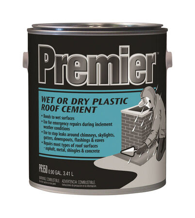 Premier Asphalt Wet/Dry Surface Roof Cement .90 gal. Black