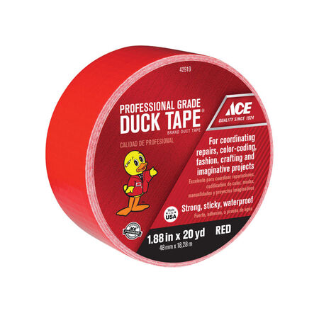 Ace 1.88 in. W X 20 yd L Red Solid Duct Tape