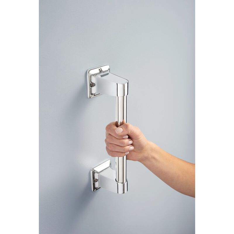 Delta Polished Chrome Grab Bar 9 in. L x 23/8 in. H Stine Home