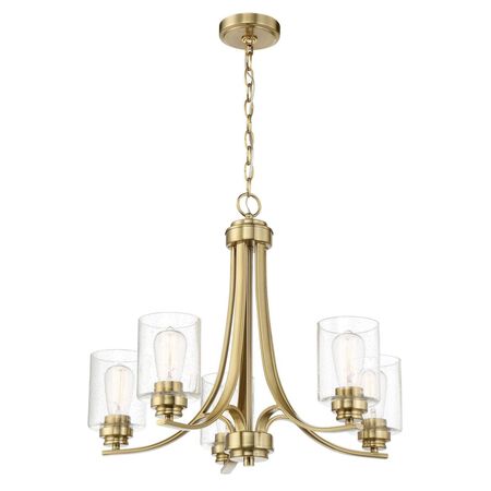 Craftmade Bolden 5 Light Chandelier in Satin Brass
