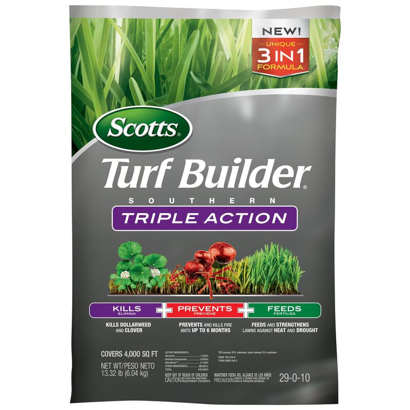 Scotts Turf Builder Triple Action Weed Control Plus Lawn Food Southern