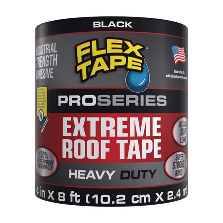 Flex Seal Flex Tape Pro Series 4 In. x 8 Ft. Extreme Roof Patching Tape Black