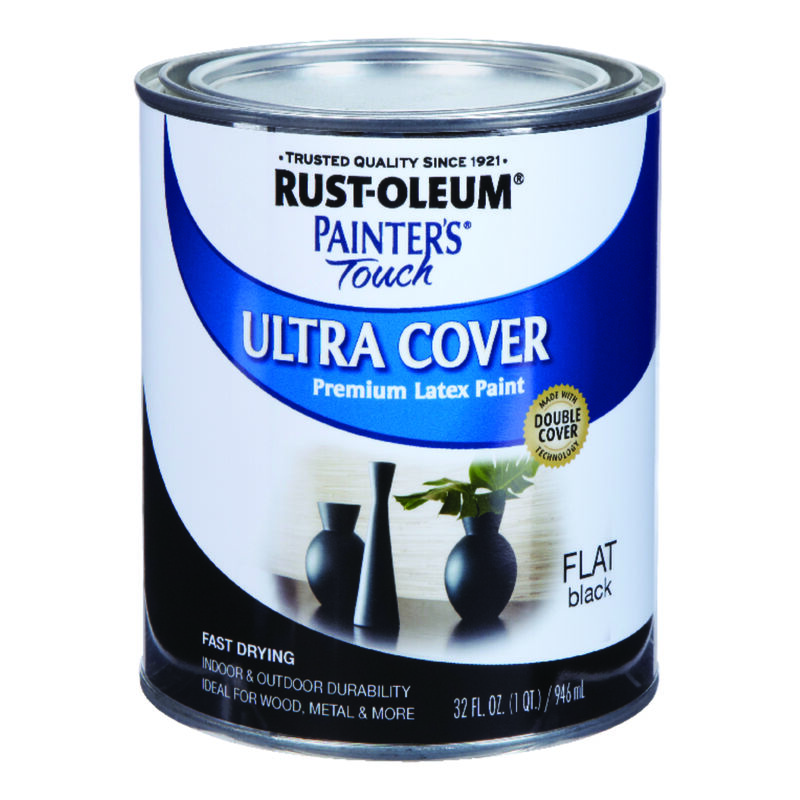 RustOleum Painters Touch Ultra Cover Flat Black WaterBased Acrylic