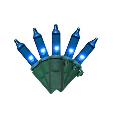 Celebrations Classic LED T5 Blue 100 ct String Christmas Lights 24.75 ft.