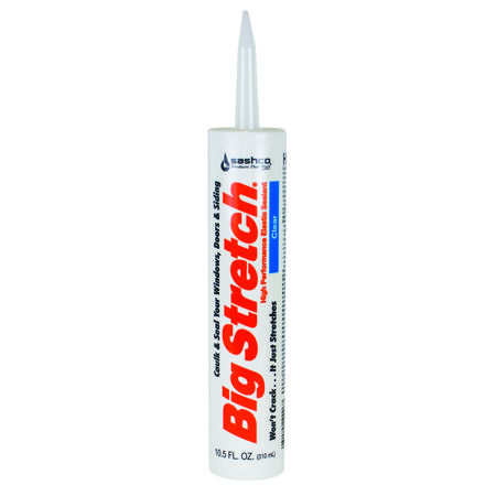 Sashco Big Stretch Clear Elastomeric Acrylic Latex Door/Siding/ Window Caulk 10.5 oz