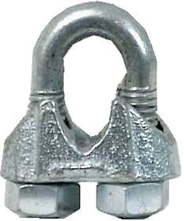 Campbell Electrogalvanized Malleable Iron Wire Rope Clip 1-1/2 in. L