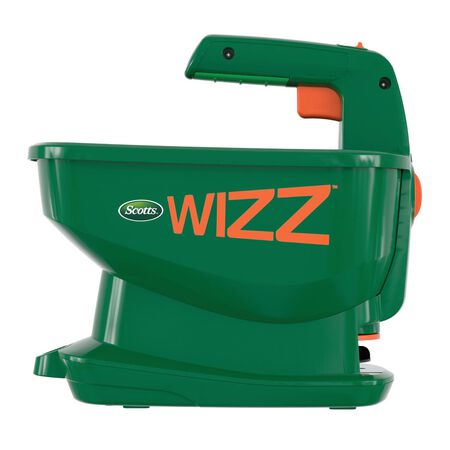 Scotts Wizz 60 in. W Handheld Spreader For Fertilizer/Ice Melt/Seed 4 lb