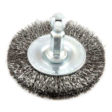 Forney 3 in. Crimped Wire Wheel Brush Metal 6000 rpm 1 pc