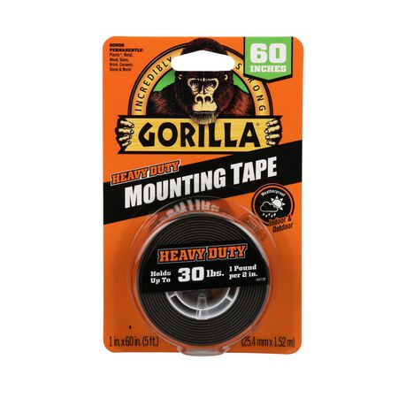 Gorilla 60 in. L X 1 in. W Double-Sided Mounting Tape