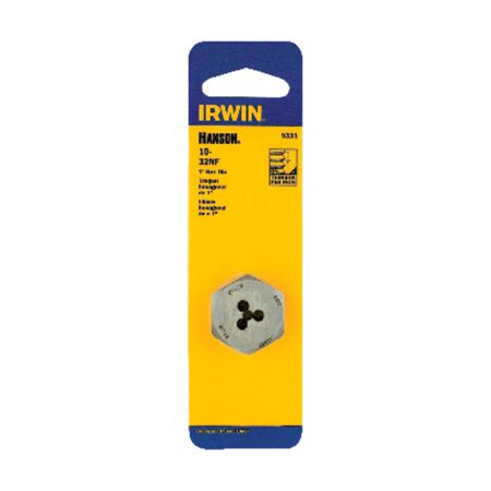 Irwin Hanson High Carbon Steel SAE Hexagon Die 10-32 1 pc