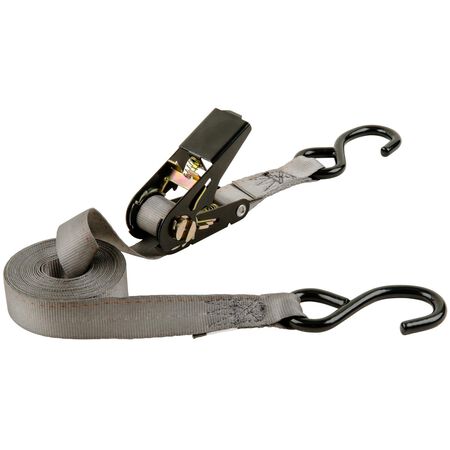 Keeper 1 in. W X 14 ft. L Gray Tie Down w/Ratchet 500 lb 1 pk