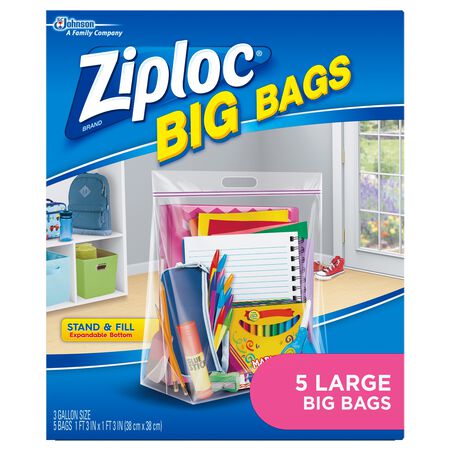 Ziploc Big Bags 3 gal Clear Storage Bag