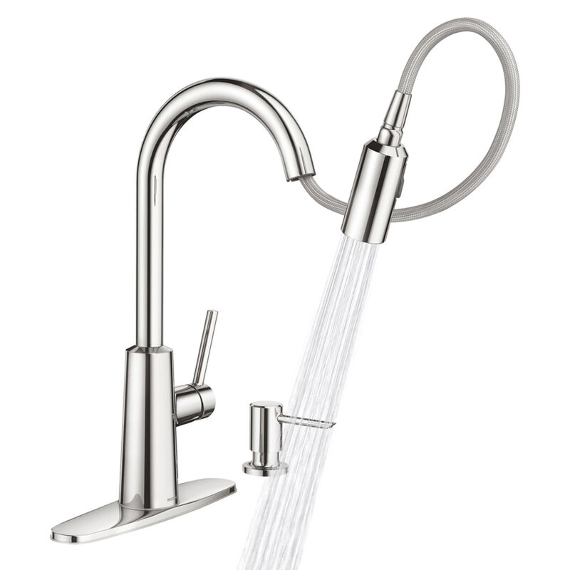 Moen Nori One Handle Chrome PullDown Kitchen Faucet Stine Home
