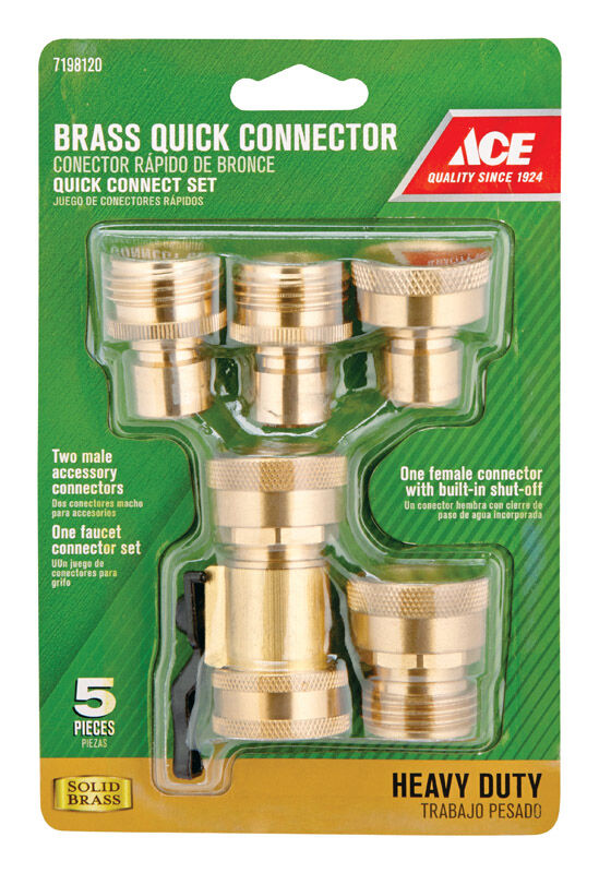 Ace Brass Quick Connector Hose Set Threaded Stine Home + Yard The