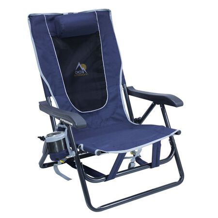 GCI Outdoor Backpack 4 Position Folding Chair Blue