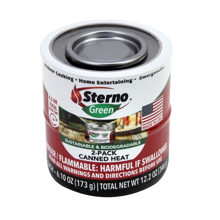 Sterno Green Canned Heat Ethanol Gel 12.2 oz 2 pk