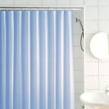 Excell 70 in. H x 72 in. L Light Blue Glitter Shower Curtain Liner