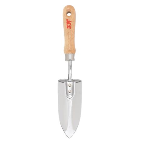 Ace 12 in. Steel Hand Transplanter Wood Handle