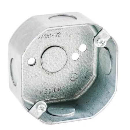 Southwire Old Work 11.8 cu in Octagon Galvanized Steel Box Mount Silver