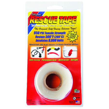 Rescue Tape 1 in. W x 12 ft. L Silicone Tape Clear