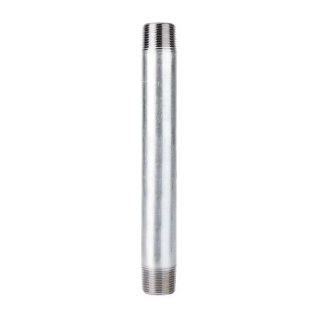 STZ Industries 1-1/2 in. MIP each X 1-1/2 in. D MIP Galvanized Steel 10 in. L Nipple