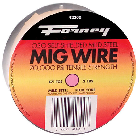 Forney E71T-GS 0.03 in. Mild Steel Flux Cored Wire 79000 psi 2 lb