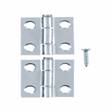 Ace 2.750 in. W X 1 in. L Chrome Silver Steel Narrow Hinge 2 pk