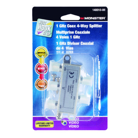 Monster Cable Four-Way Coax Cable Splitter 1