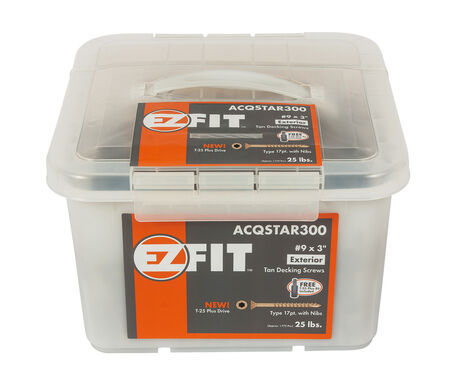 EZ Exterior Screws #9 x 3" T-25 Star 25 lb.