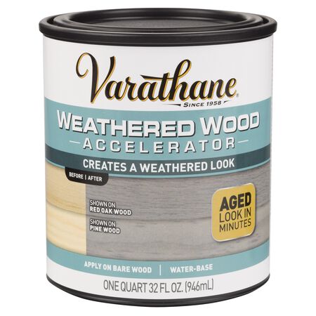 Varathane Semi-Transparent Gray Water-Based Ferrous Sulfate Heptahydrate Weathered Wood Accelerator