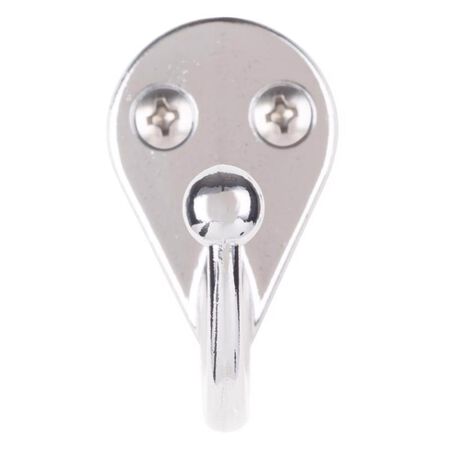 Ace 1-3/4 in. L Chrome Silver Metal Medium Single Garment Hook 2 pk