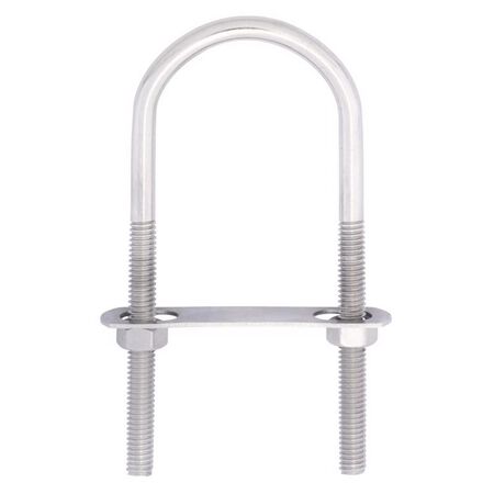 Hampton 5/16 in. X 2 in. W X 4-11/16 in. L Coarse Stainless Steel U-Bolt