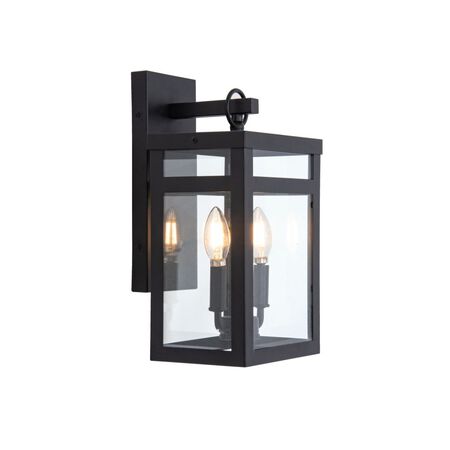 Craftmade O'Neal 15 in. 2 Light Outdoor Wall Lantern in Textured Black
