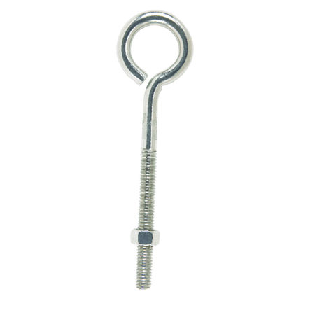 Hampton 3/8 in. X 6 in. L Stainless Stainless Steel Eyebolt Nut Included