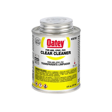 Oatey Clear Cleaner For ABS/CPVC/PVC 8 oz