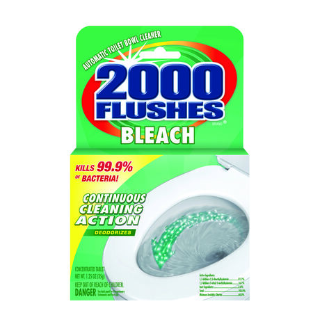 2000 Flushes Fresh Scent Automatic Toilet Bowl Cleaner 1.25 oz Tablet