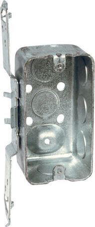 Raco 13 cu in Rectangle Steel 1 gang Junction Box Gray