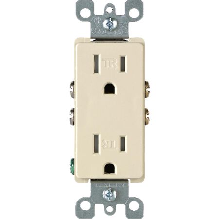 Leviton Decora 15 amps 125 V Duplex Ivory Outlet 5-15R 1 pk