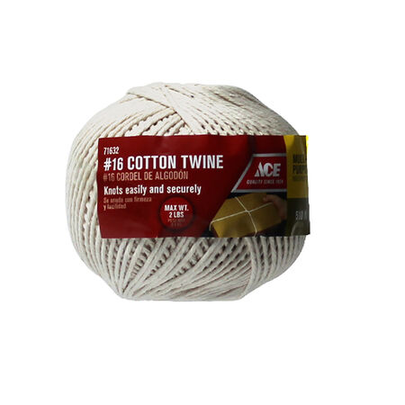 Ace #16 in. D X 510 ft. L White Wrapping Cotton Twine