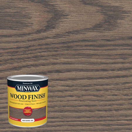 Minwax Wood Finish Semi-Transparent Aged Barrel Oil-Based Penetrating Wood Stain 1 qt
