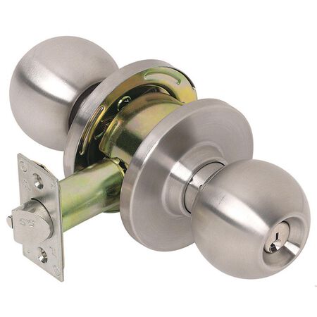 Tell Cortland Satin Chrome Entry Door Knob 1-3/4 in.