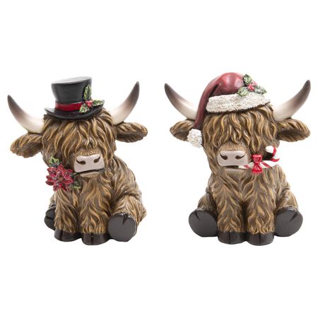 Gerson Assorted Holiday Cows Table Decor