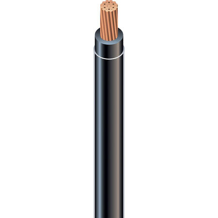 Southwire 500 ft. 10/1 THHN Stranded Wire Black - Sold by the foot