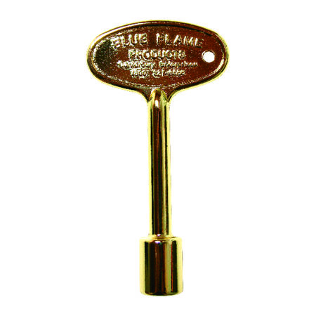 Blue Flame Gold Polished Brass Zinc Gas Valve Key